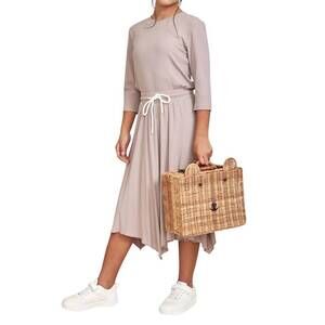 NEW JUNEES cabana midi skirt in pink